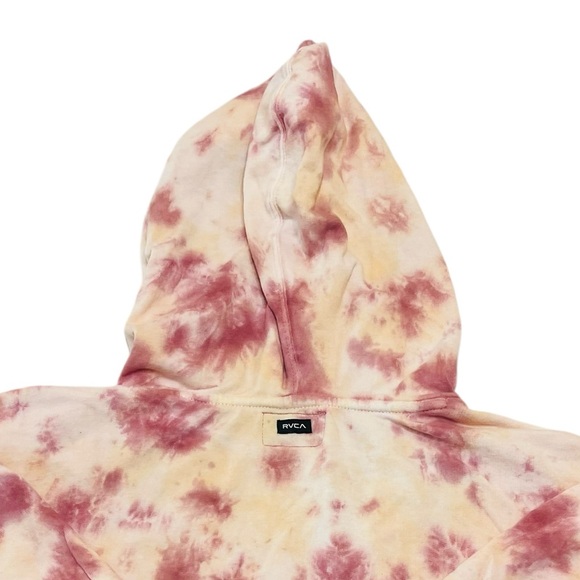RVCA Sunday Collection Cropped Hoodie Kangaroo Pocket Terry Cloth Size Large - Picture 8 of 10